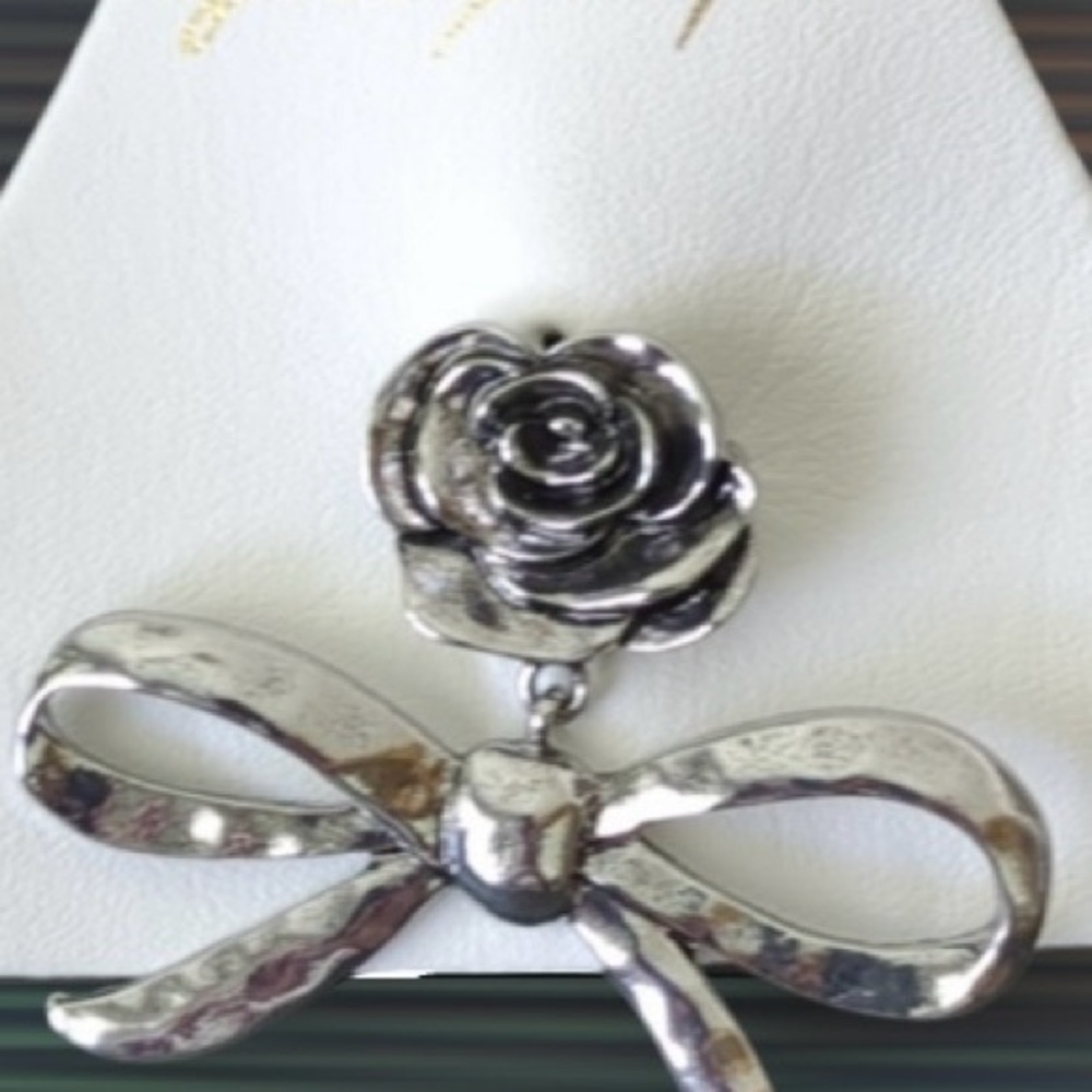 Free People Rosie Brooch NWT silver